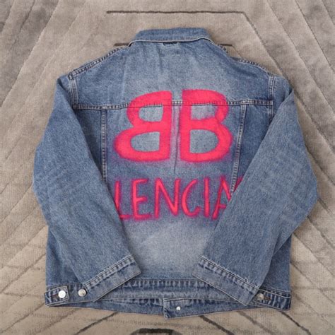 balenciaga jean jacket replica|balenciaga jean jackets women's.